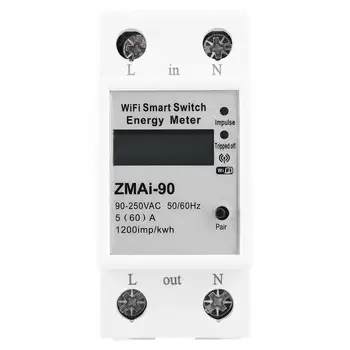 ZMAi-90 WIFI Daljinski Digitalni LCD Merjenje Stikalo enofazni Energijo Merilnik 90-250V Moči Meter