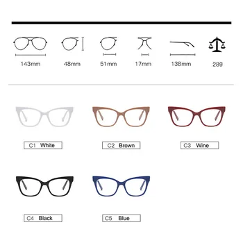 Ženska Acetat Optična Očala Moda Okvir Očal za Ženske Predpisovanje Očal Okvir Očal Eleganten Visoke Kakovosti